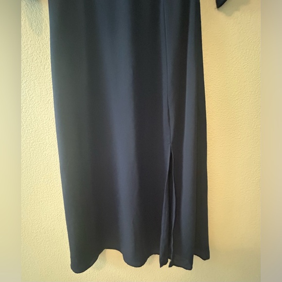 Halogen Ruffle Cuff Midi Dress In Navy Blue Size XS NWT - Picture 5 of 8